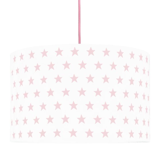 Textilná závesná lampa - hviezdičky - ružová