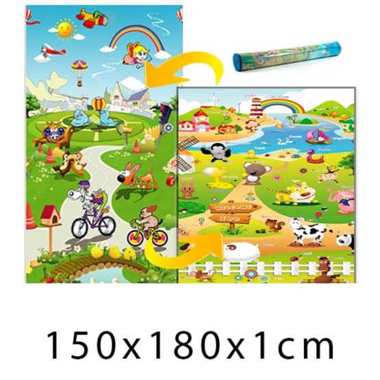 Detský penový koberec - farma + rozprávkový svet - 150x180x1 cm