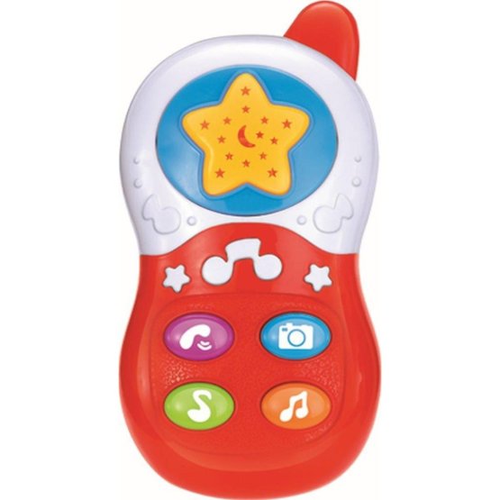 Detská hračka so zvukom Baby Mix Telefónik red Červená