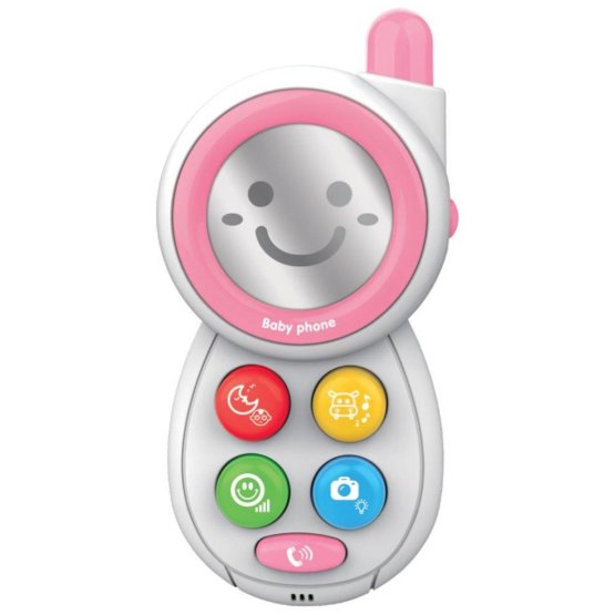 Detská hračka so zvukom Baby Mix Telefónik pink Ružová