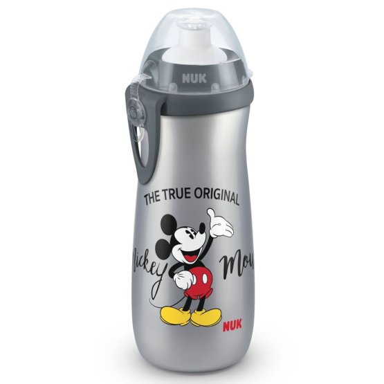 Detská fľaša NUK Sports Cup Disney Cool Mickey 450 ml grey Sivá