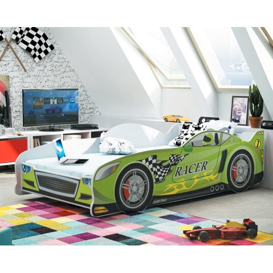 Detská posteľ auto Green Racer