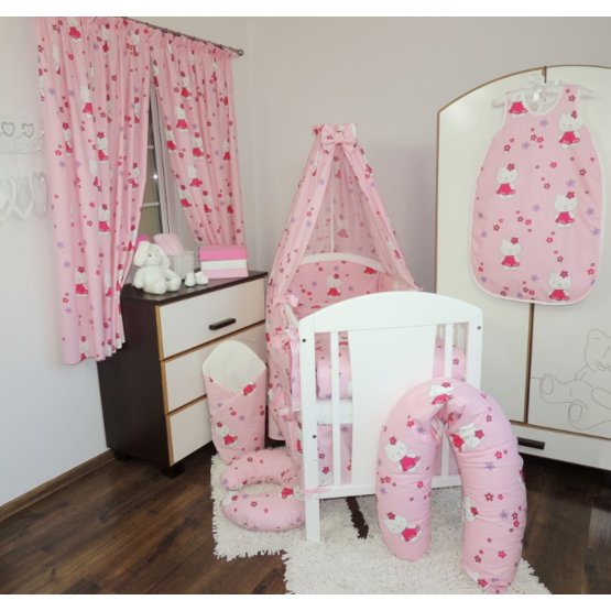 Obliečky do postieľky - Ružová Hello Kitty - 120x90 cm
