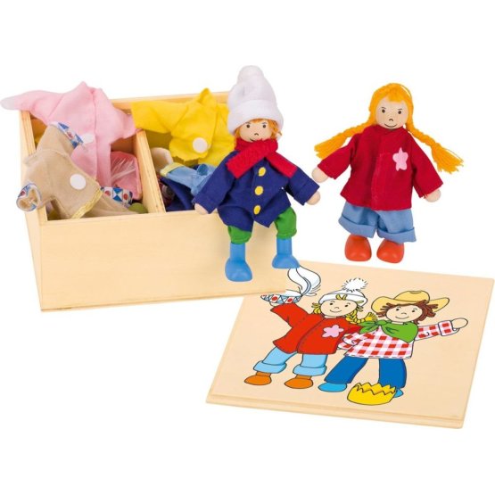 Oblékací drevené bábiky