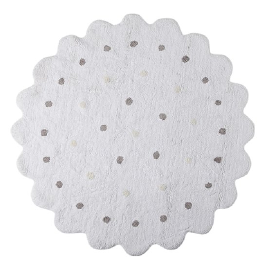 Okrúhly koberec Little Biscuit - White