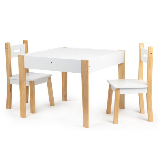Detský drevený stôl so stoličkami Natural
