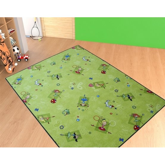 Detský koberec - baletky - zelený