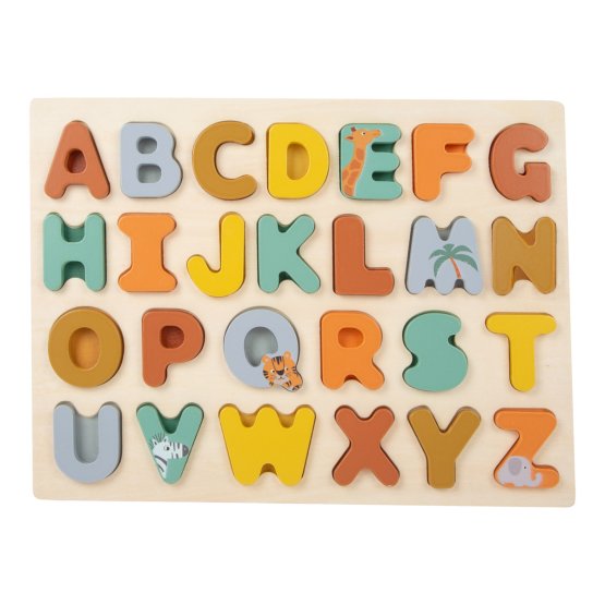 Small Foot Vkladacie puzzle Safari abeceda