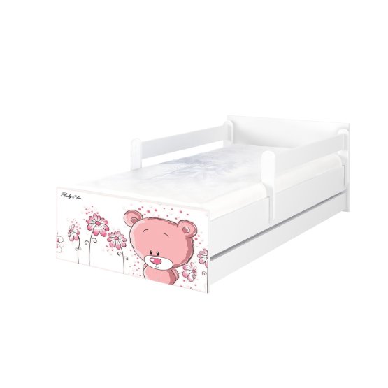 Detská posteľ MAX Pink Teda Bear - biela