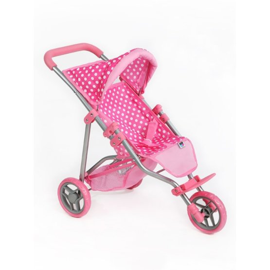 Športový kočík pre bábiky PlayTo Olivie svetlo ružový