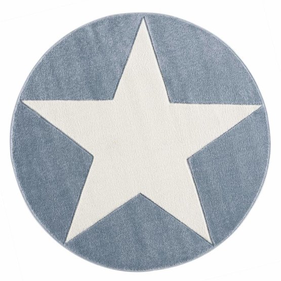 Detský koberec STAR modro-biely