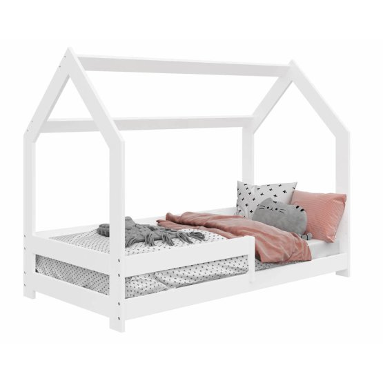 Domčeková posteľ Laura so zábranou 160 x 80 cm - biela