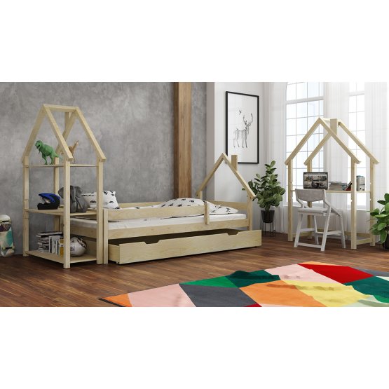 Detská posteľ domček Ollie - prírodná