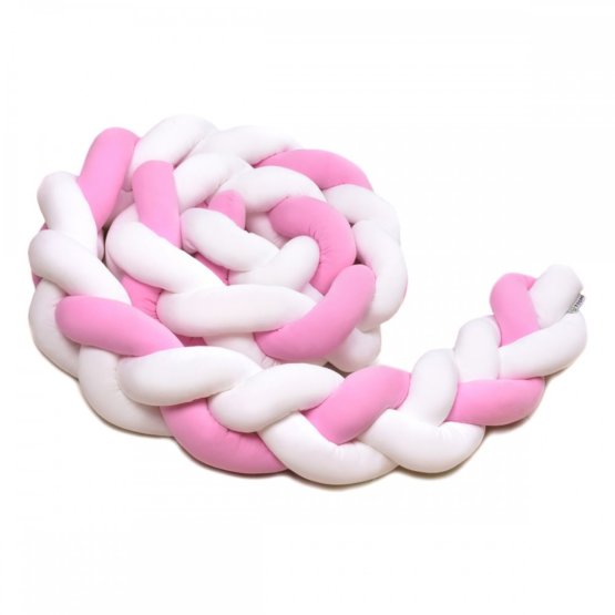 Copánkový mantinel 360 cm - ružovo-biely