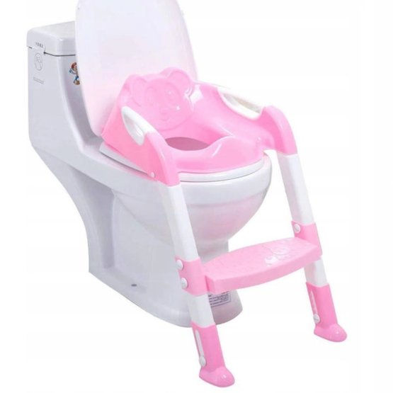 Stolička a schodíky na WC - ružová