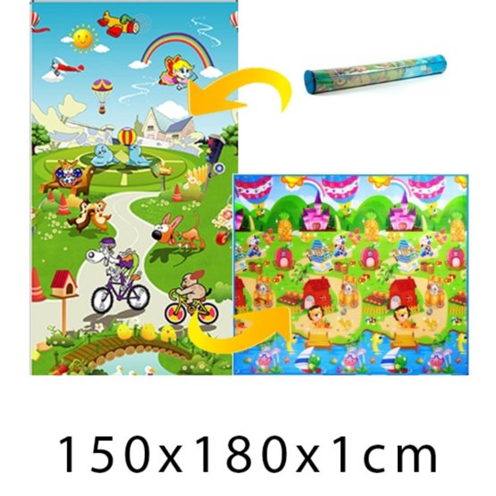 Detský penový koberec Domček od leva + Rozprávkový svet 150x180x1 cm