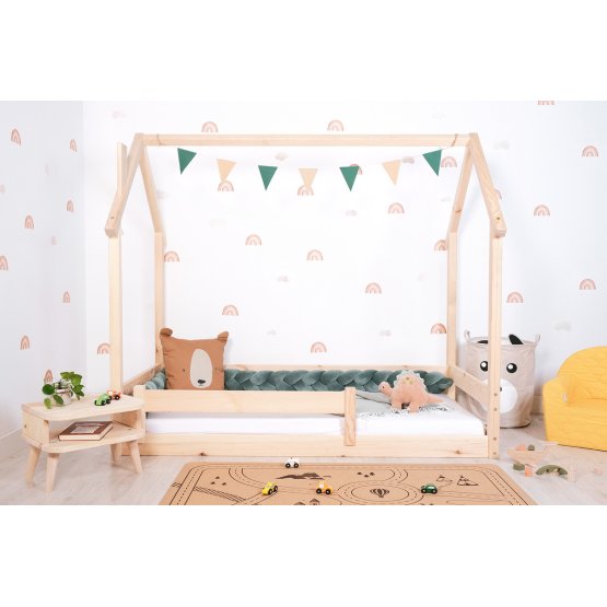 Detská Montessori posteľ domček Chimney- prírodná