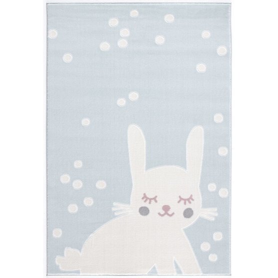 Detský koberec Zajačik - modrý
