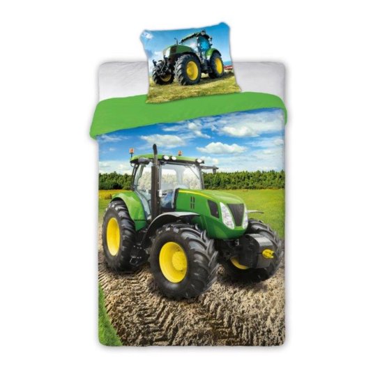 Detské obliečky 140x200 cm + 70x90 cm Zelený traktor