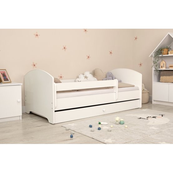 Detská posteľ Ourbaby so zábranou - biela