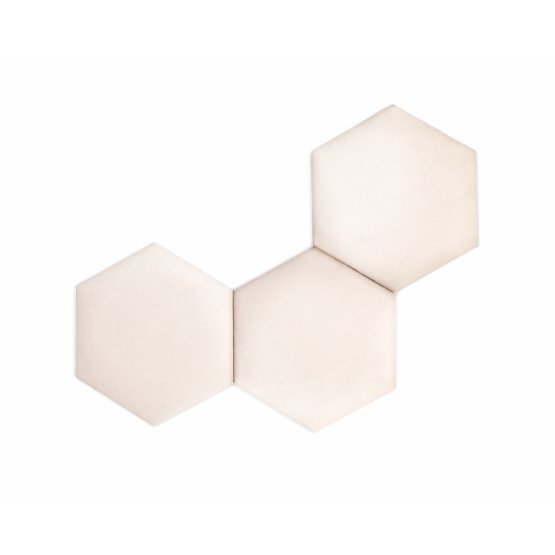 Čalúnený panel Hexagon - krémový