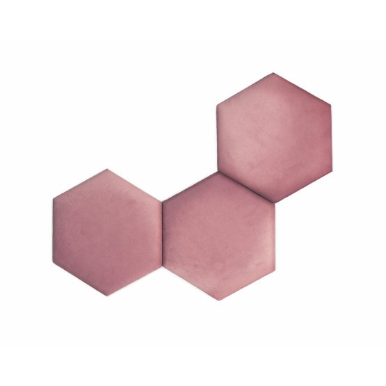 Čalúnený panel Hexagon - ružový