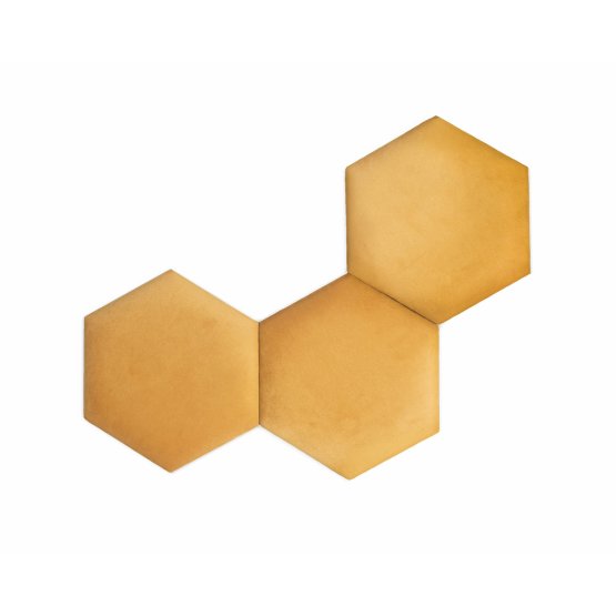 Čalúnený panel Hexagon - medový