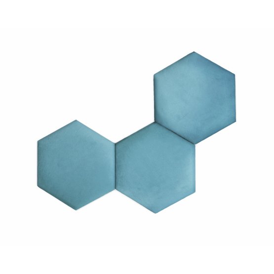 Čalúnený panel Hexagon - Smaragdový