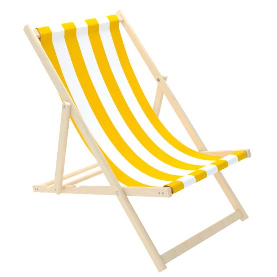 Plážové ležadlo Pruhy - žlto-biele