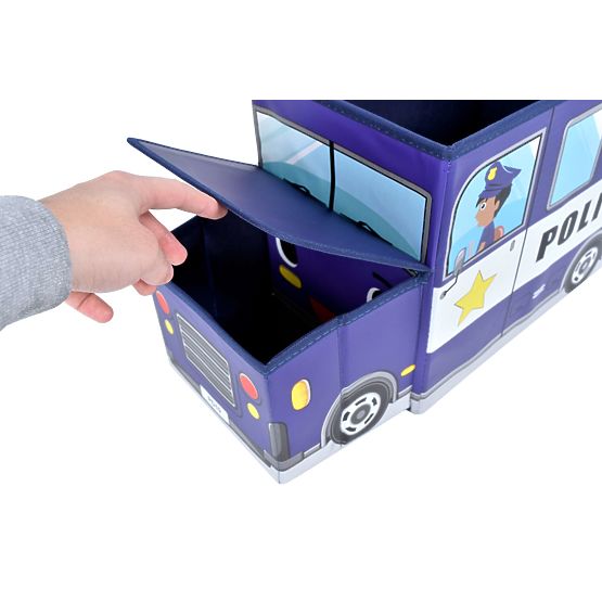 Box na hračky Policajné auto modré