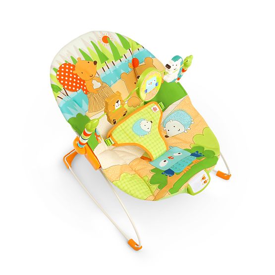 Bright Starts Little Explorer vibračné lehátko s melódiou 