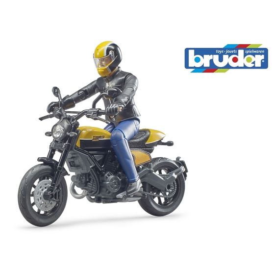 Bruder 63053 BWORLD Motocykel Scrambler Ducati Cafe Racer s jazdcom