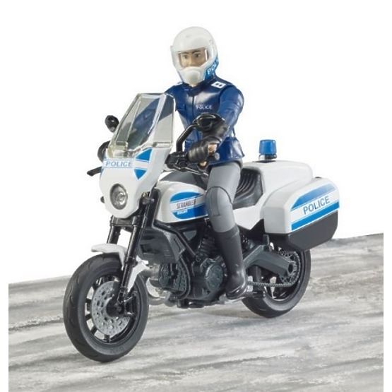 Bruder BWORLD policajná motorka Ducati Scrambler s jazdcom