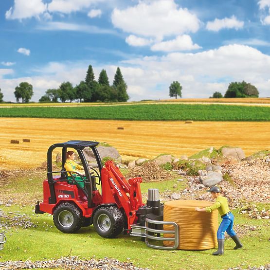 Bruder Čelný nakladač Schäffer s kliešťami na manipuláciu s balíkmi