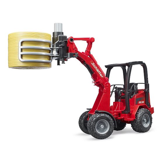 Bruder Čelný nakladač Schäffer s kliešťami na manipuláciu s balíkmi