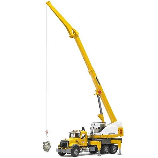 Bruder Nákladné auto MACK Granit žeriav LIEBHERR