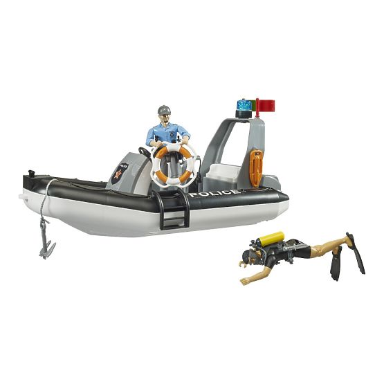 Bruder Policajný čln s policajtom a potápačom