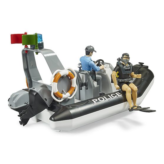 Bruder Policajný čln s policajtom a potápačom - poškodený obal