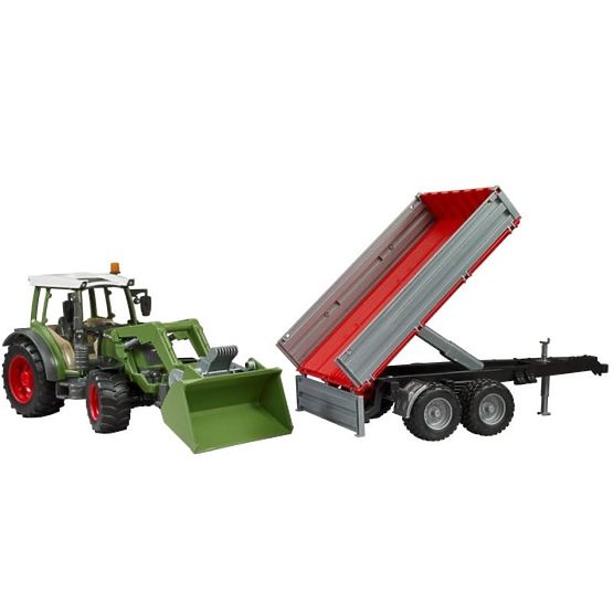 Bruder Traktor Fendt Vario 211 s čelným nakladačom a sklápačom