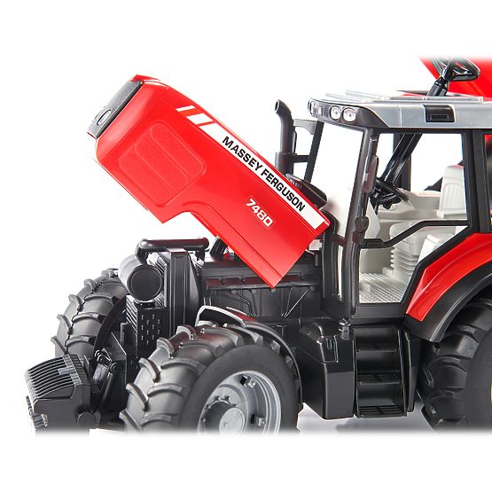 Bruder Traktor MASSEY FERGUSON s vyklápacím vozom červený