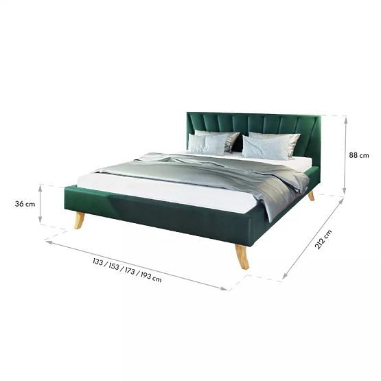 Čalúnená posteľ HEAVEN 120 x 200 cm - Sivá