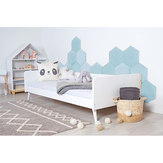 Čalúnený panel Hexagon - baby blue