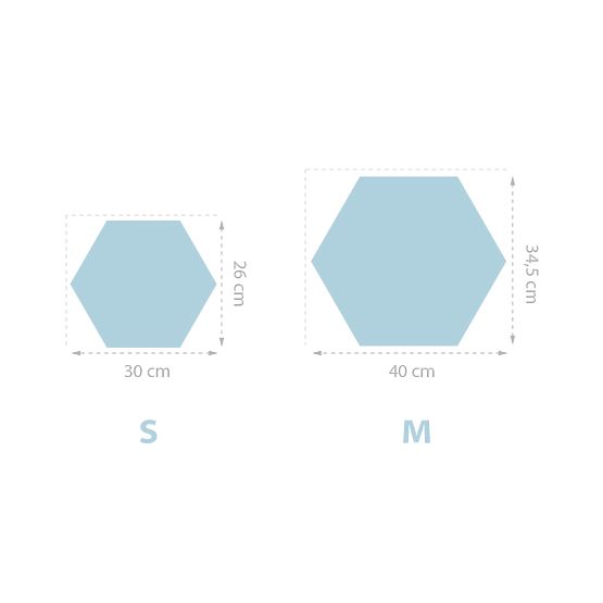 Čalúnený panel Hexagon - baby blue