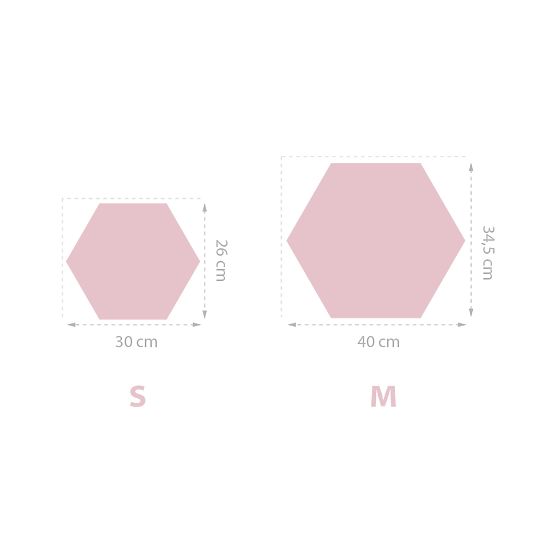 Čalúnený panel Hexagon - púdrovo ružový