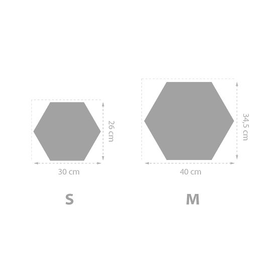 Čalúnený panel Hexagon - šedý