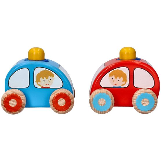 Červené autíčko s klaksónom