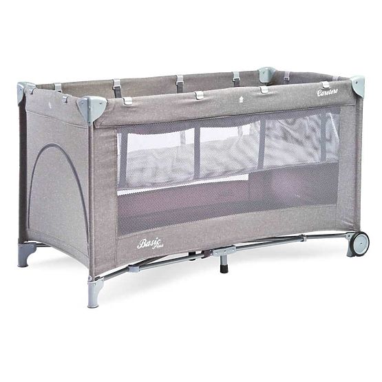 Cestovná postieľka CARETERO Basic Plus 2017 grey Sivá
