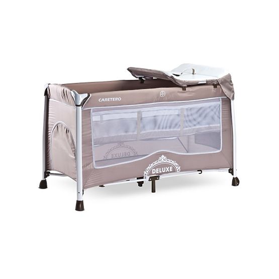 Cestovná postieľka CARETERO Deluxe beige Béžová