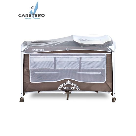 Cestovná postieľka CARETERO Deluxe graphite Sivá