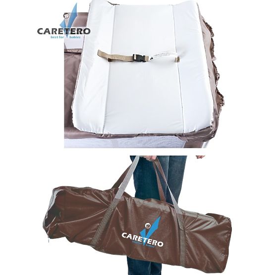 Cestovná postieľka CARETERO Deluxe grey Sivá